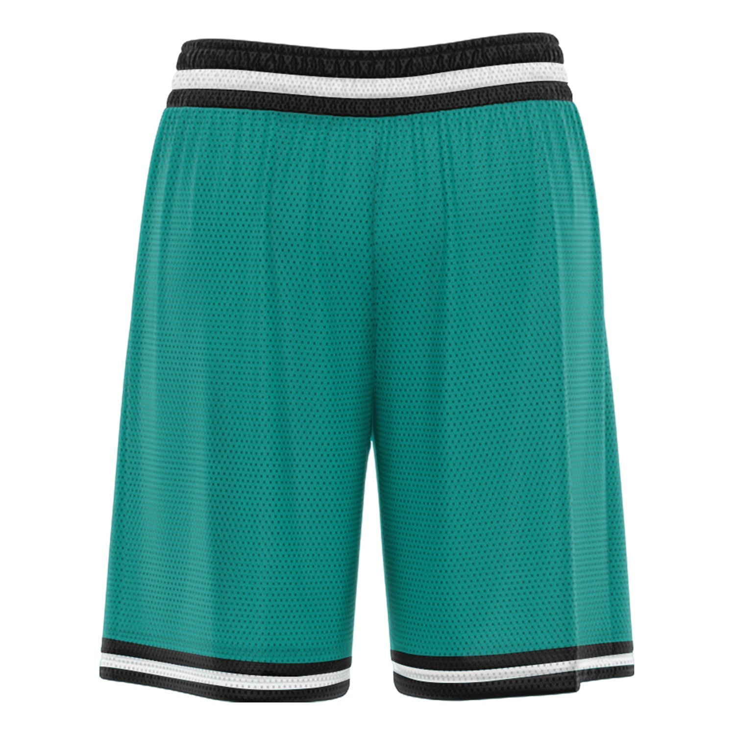 Custom Green Black White Basketball Shorts