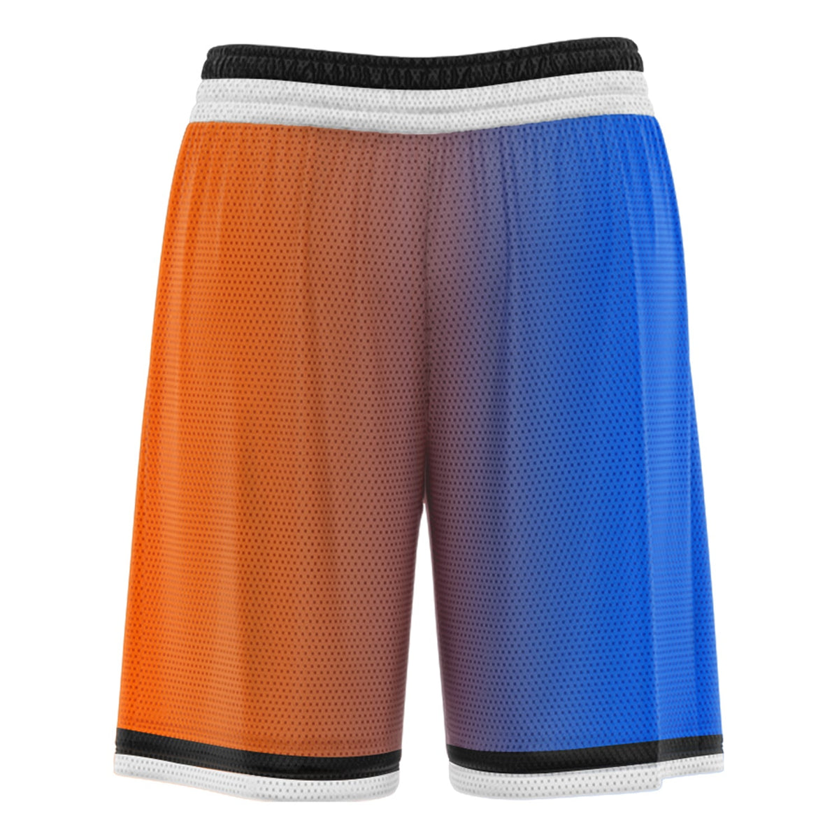 Custom Blue Orange Gradient Fashion Basketball Shorts
