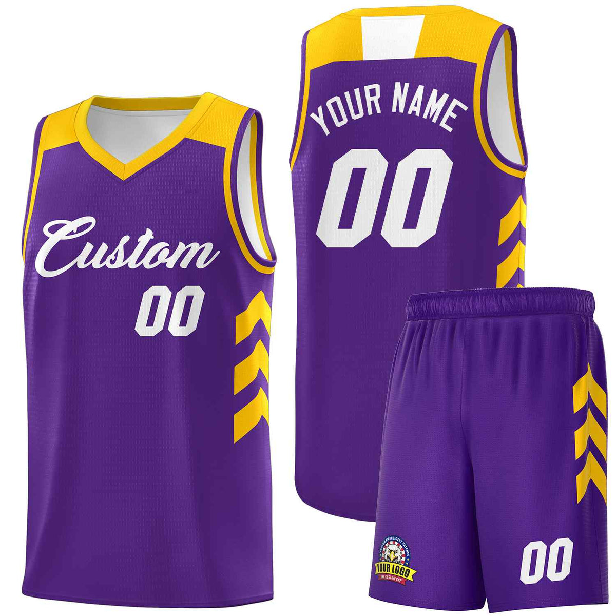Custom Purple White Classic Sets Sports Uniform Basketball Jersey