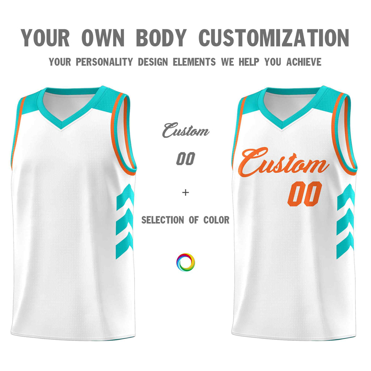 Custom White Orange Classic Sets Sports Uniform Basketball Jersey