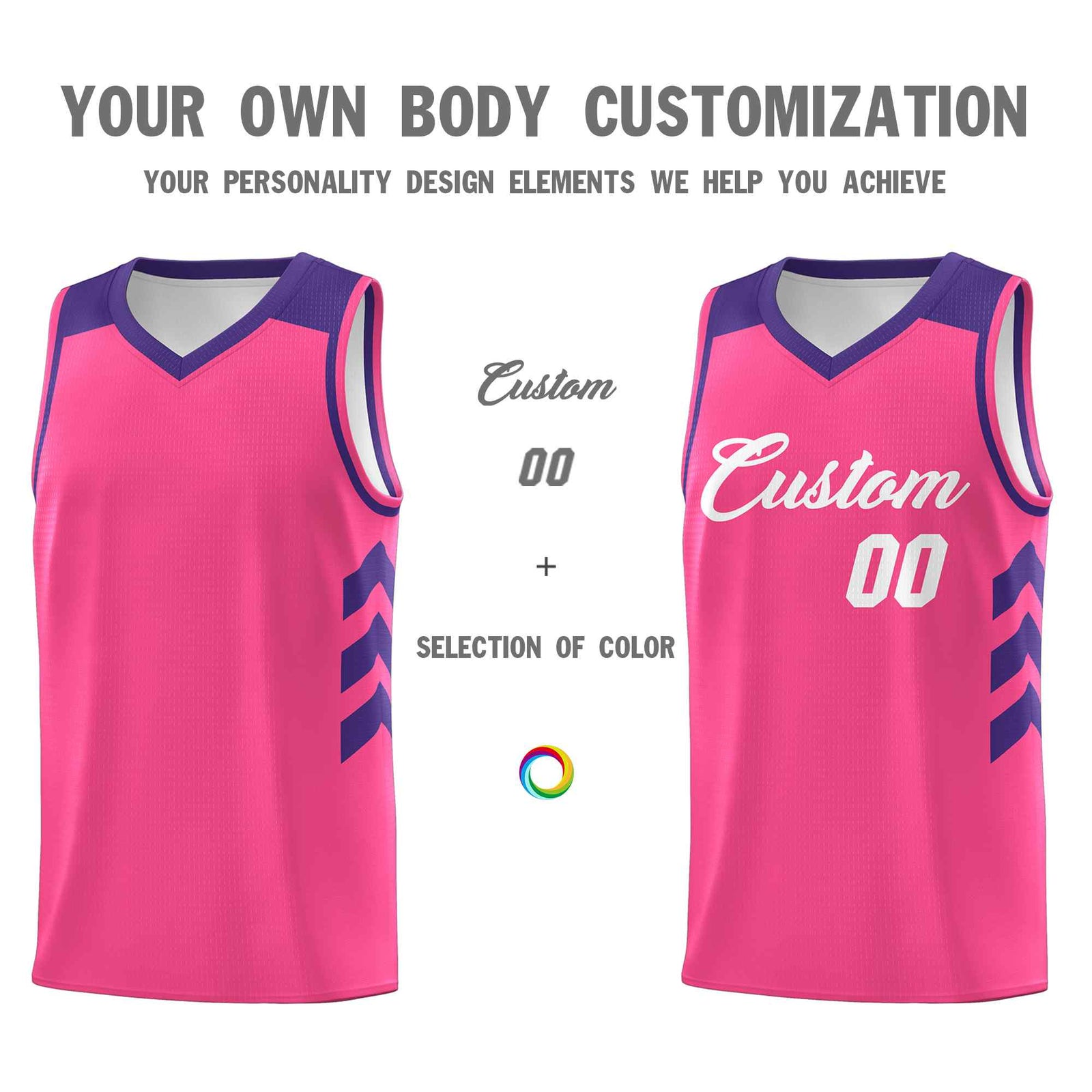 Custom Pink White Classic Sets Sports Uniform Basketball Jersey