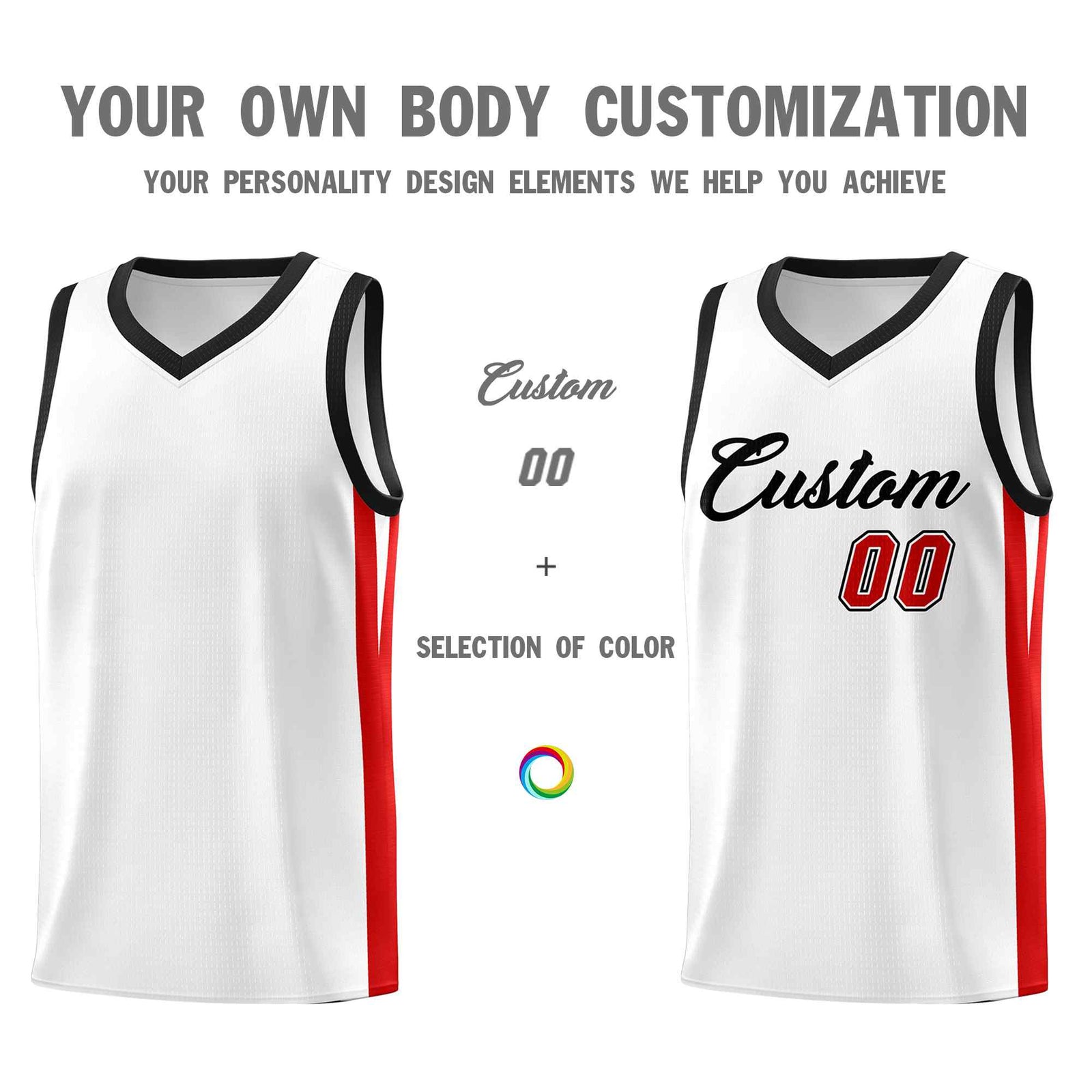 Custom White Black Classic Sets Sports Uniform Basketball Jersey