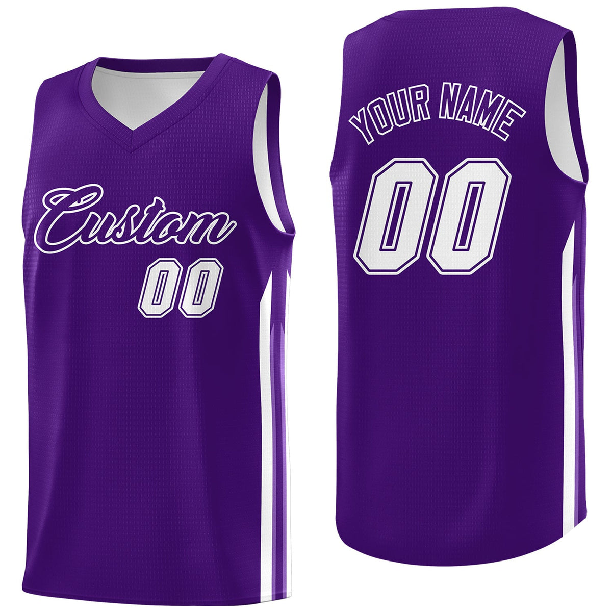 Custom Purple White Classic Tops Fashion Sportwear Basketball Jersey