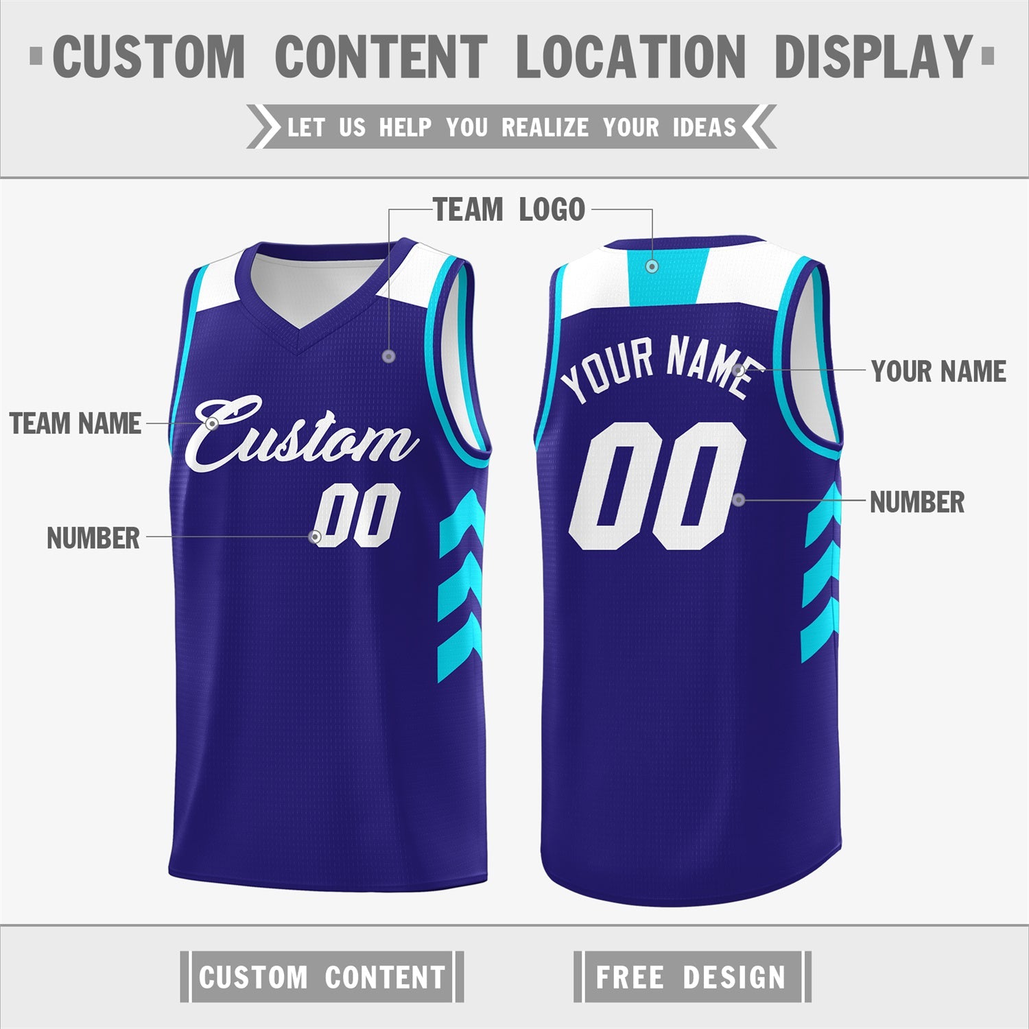 Custom Purple White Classic Tops Mesh Sport Basketball Jersey