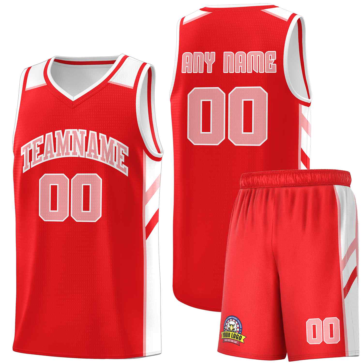 Custom Red Pink-White Classic Sets Sports Uniform Basketball Jersey