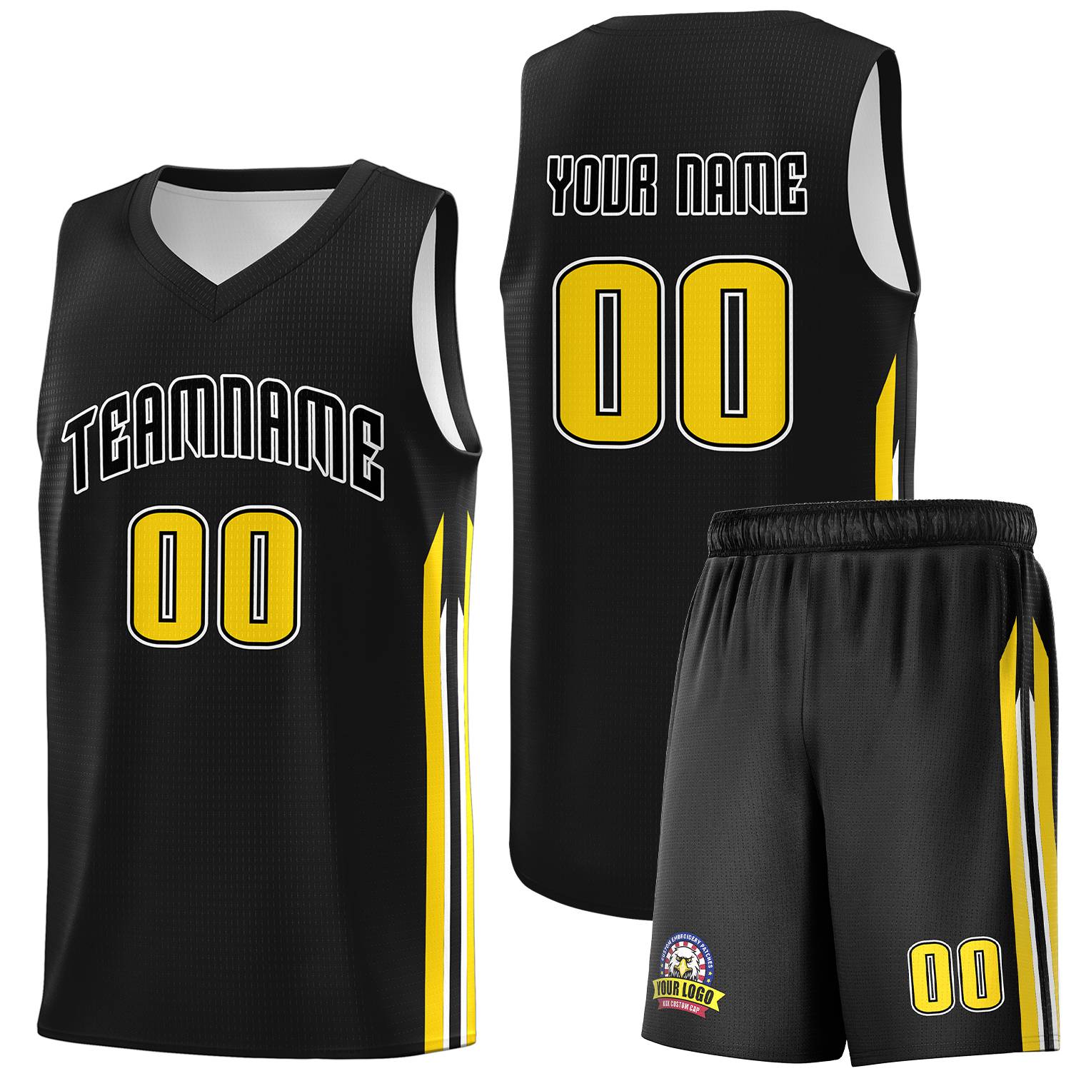 Custom Black White Classic Sets Sports Uniform Basketball Jersey