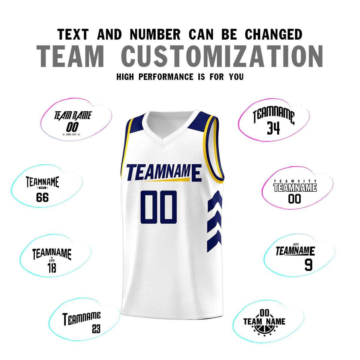 Custom White Navy Classic Sets Sports Uniform Basketball Jersey