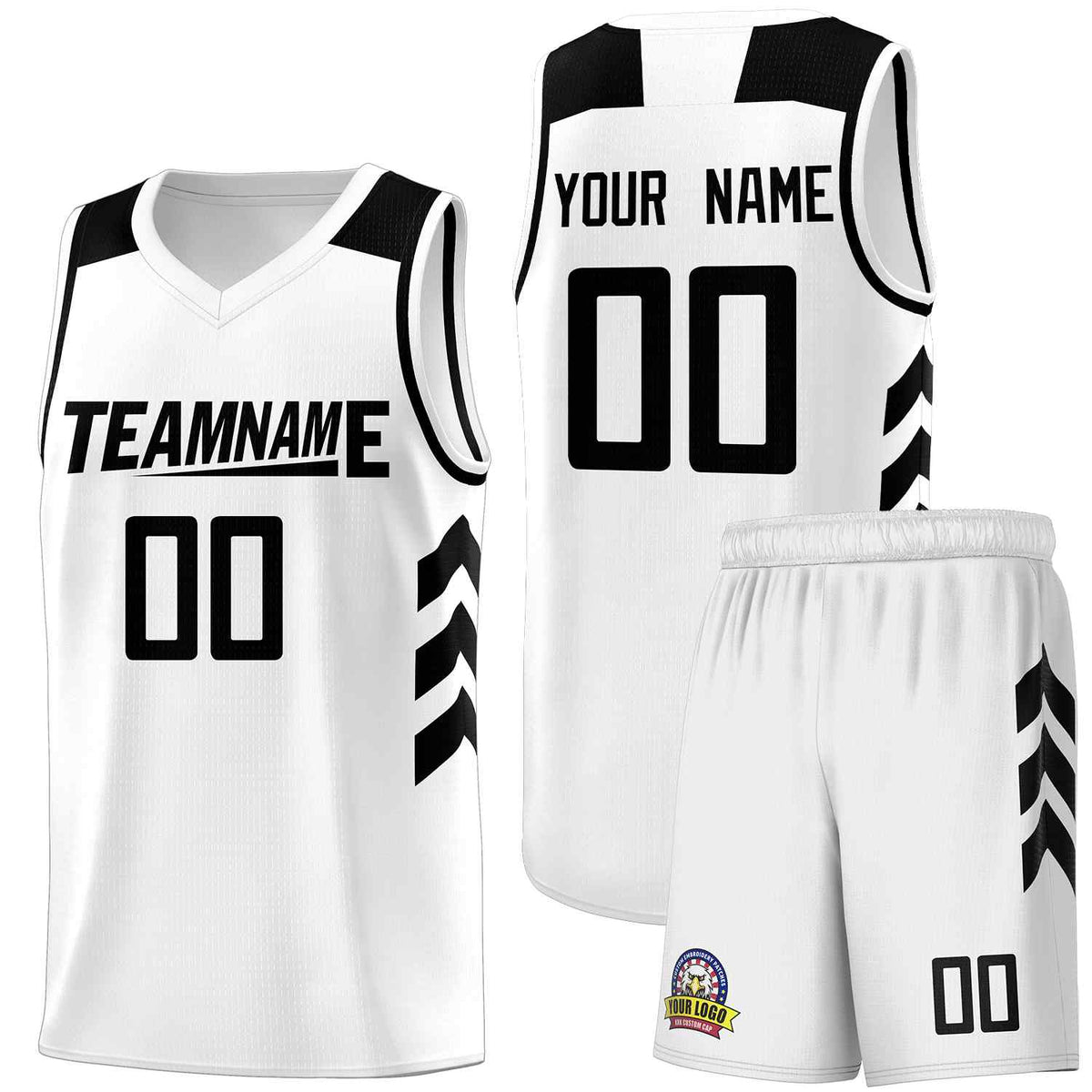 Custom White Black Classic Sets Sports Uniform Basketball Jersey