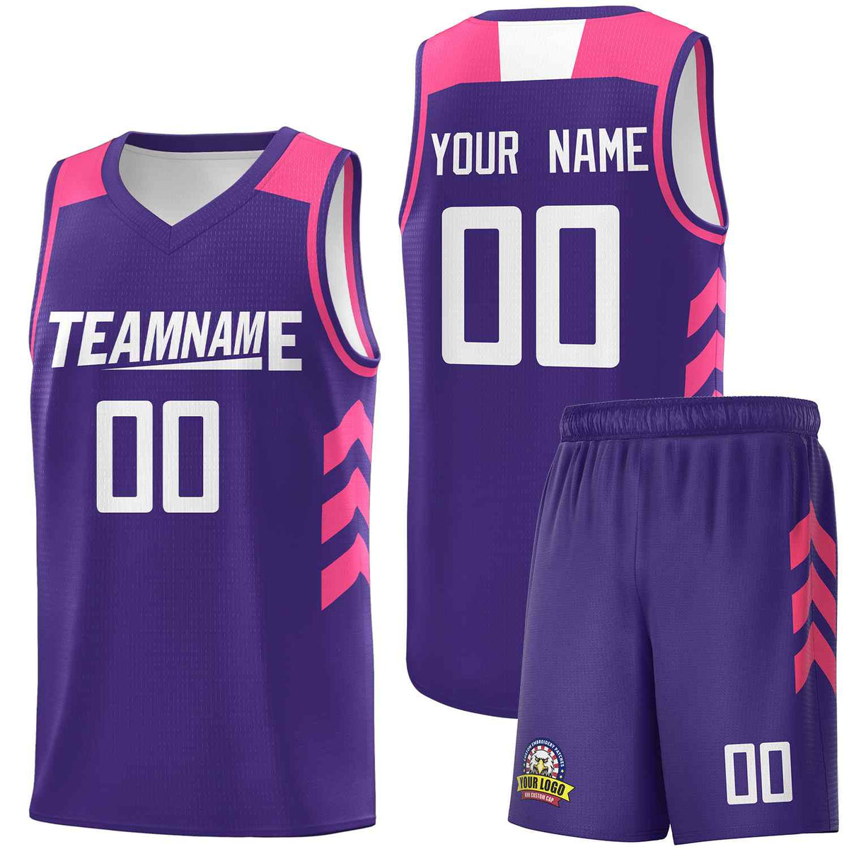 Custom Purple White Classic Sets Sports Uniform Basketball Jersey
