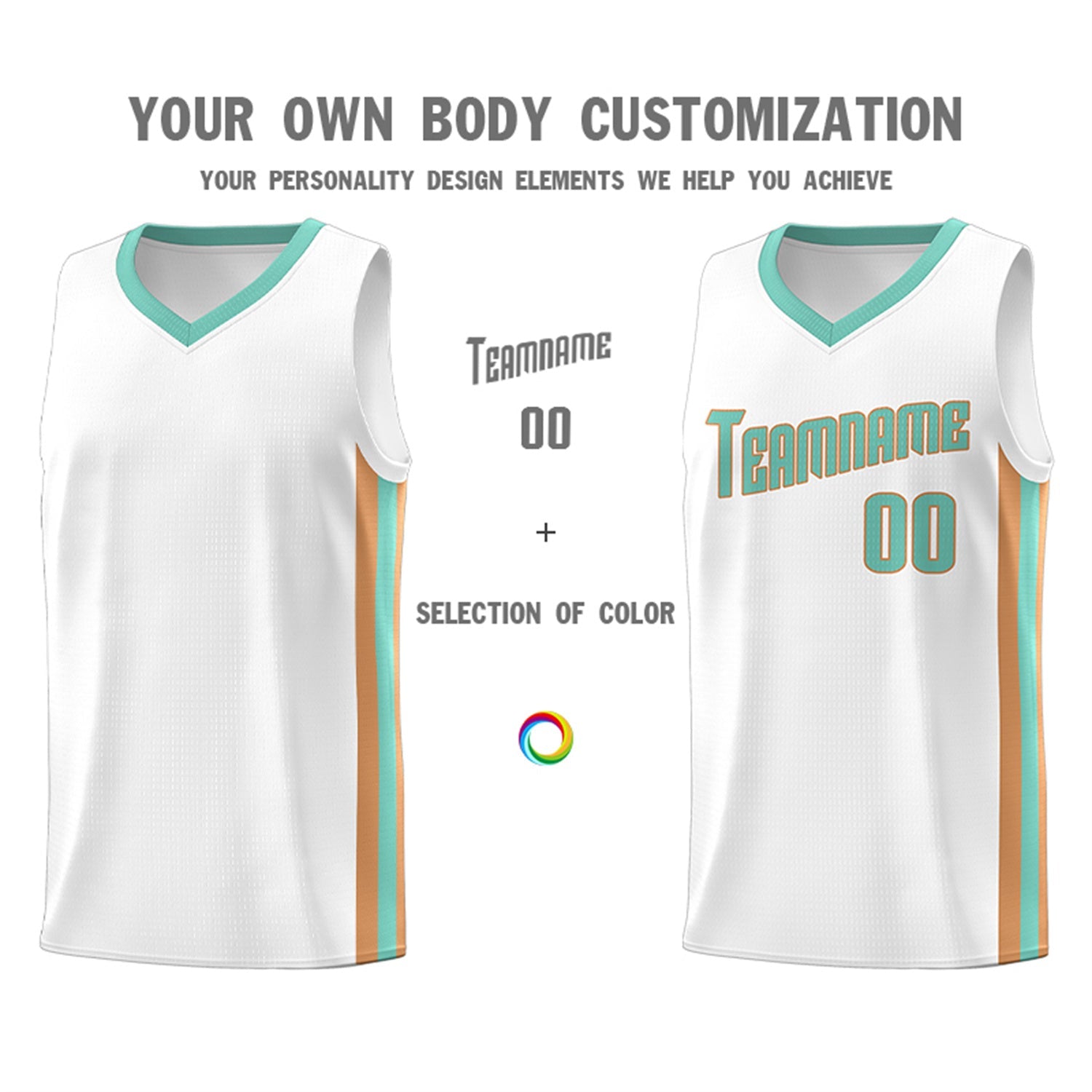 Custom White Light Green-Khaki Classic Tops Breathable Basketball Jersey