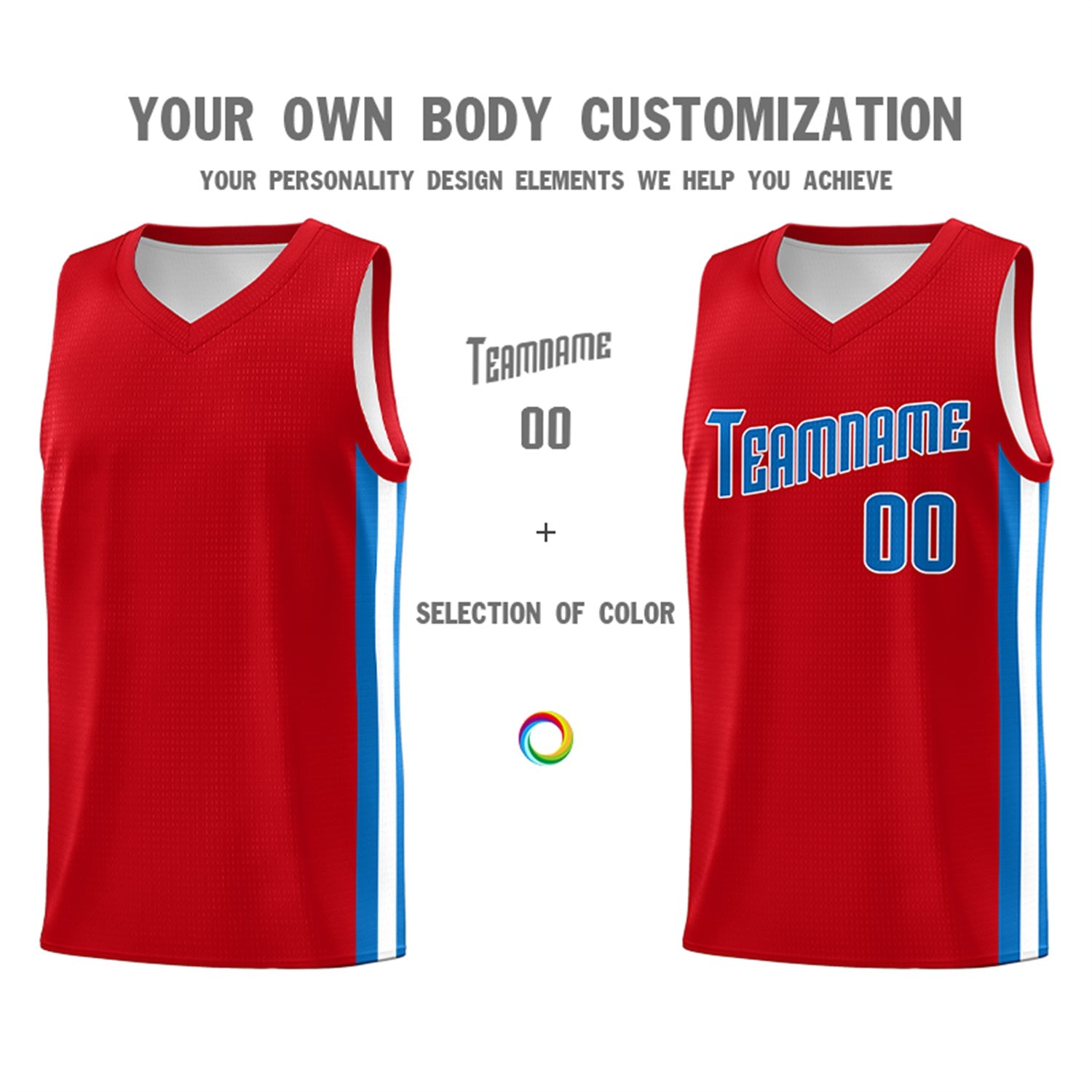 Custom Red Royal Classic Tops Tank Top Basketball Jersey