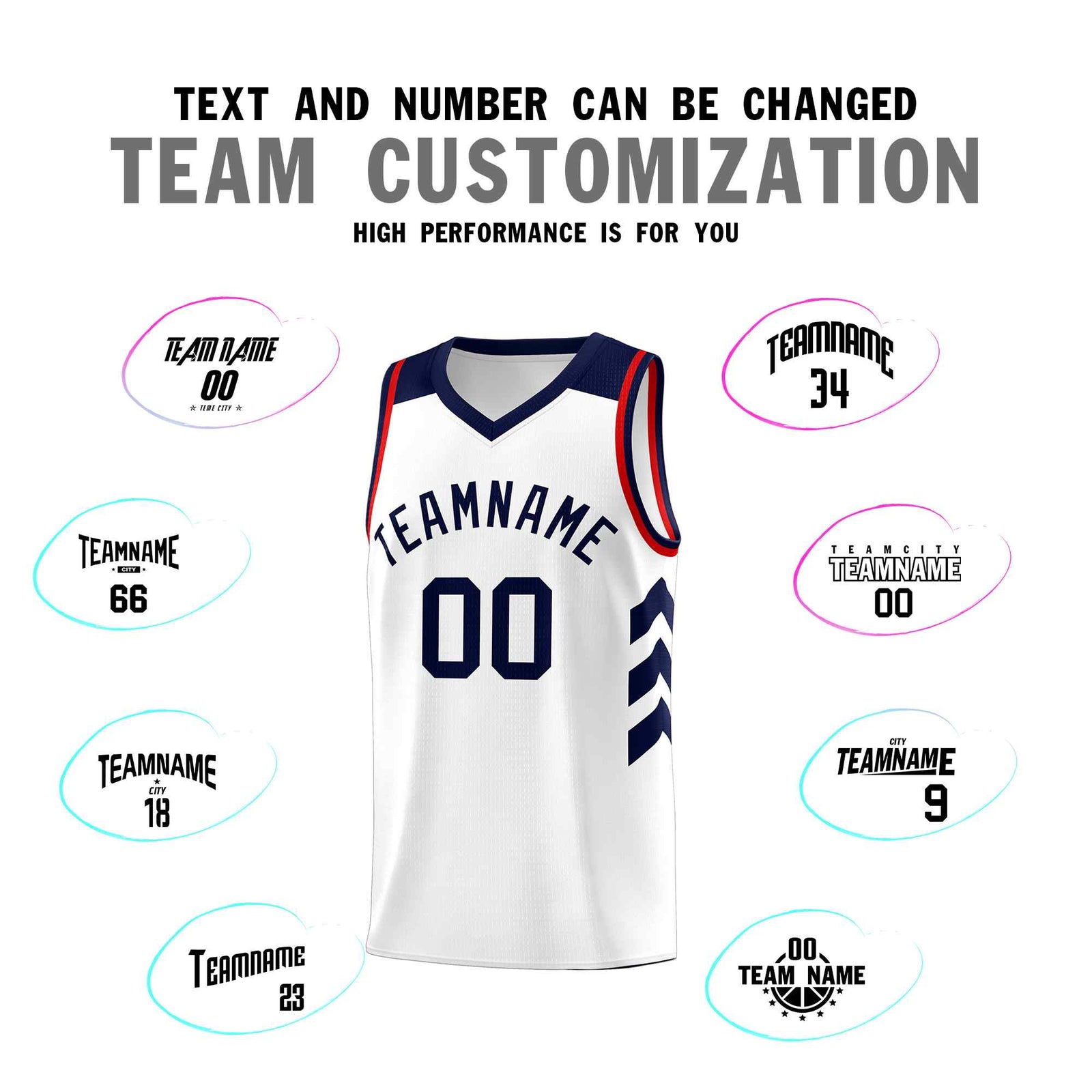 Custom White Navy Classic Sets Sports Uniform Basketball Jersey