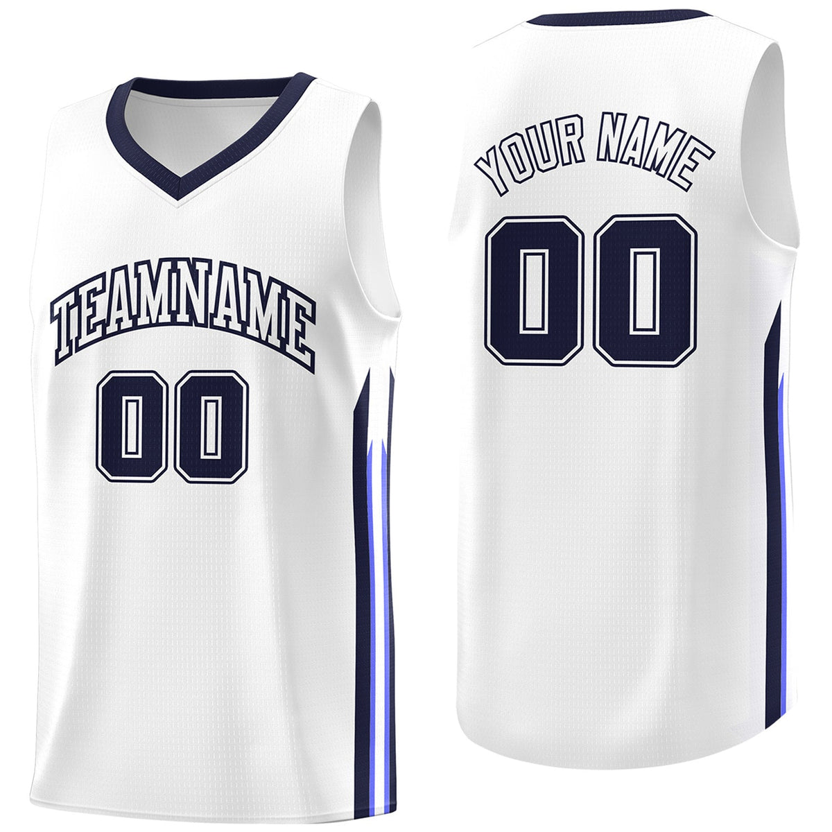 Custom White Navy Classic Tops Fashion Sportwear Basketball Jersey