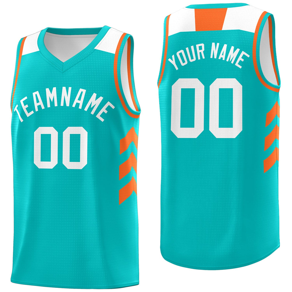 Custom Light Green White-Orange Classic Tops Fashion Sportwear Basketball Jersey