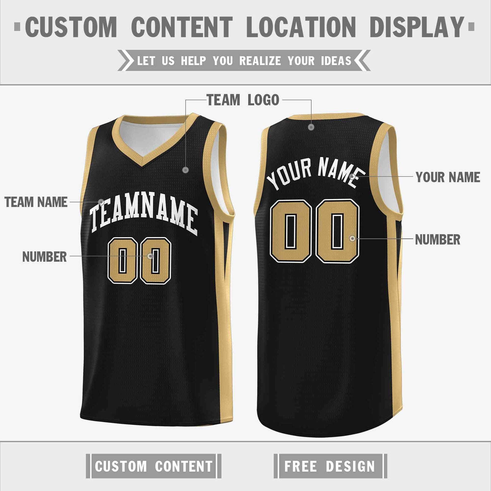 Custom Black White Classic Tops Mesh Sport Basketball Jersey