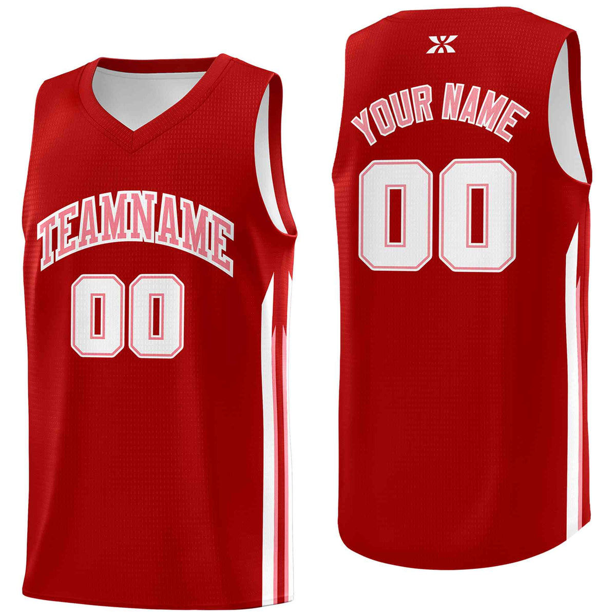 Custom Red Pink-Classic Tops Mesh Sport Bull Basketball Jersey