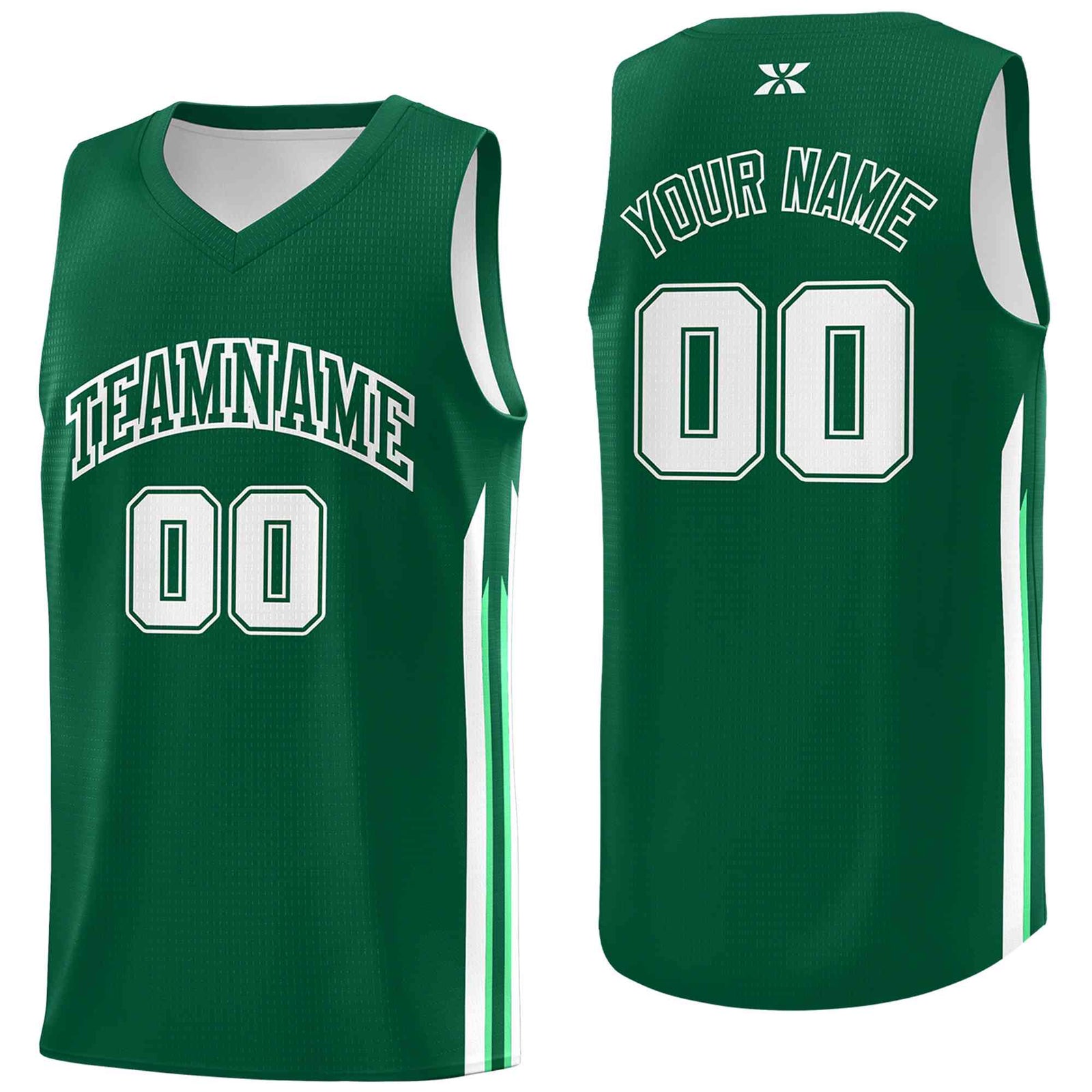 Custom Green White-Classic Tops Mesh Sport Bull Basketball Jersey
