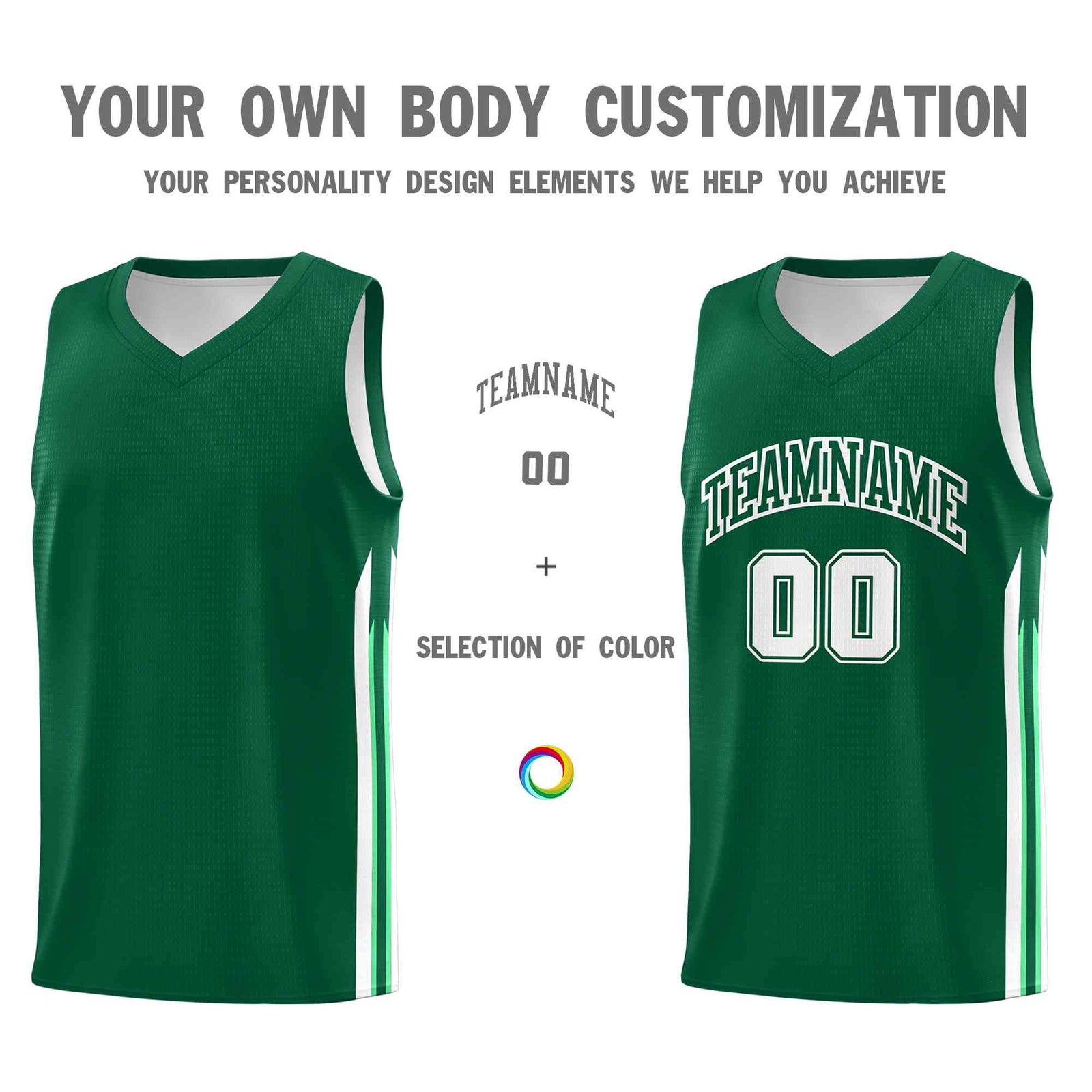 Custom Green White-Classic Tops Mesh Sport Bull Basketball Jersey