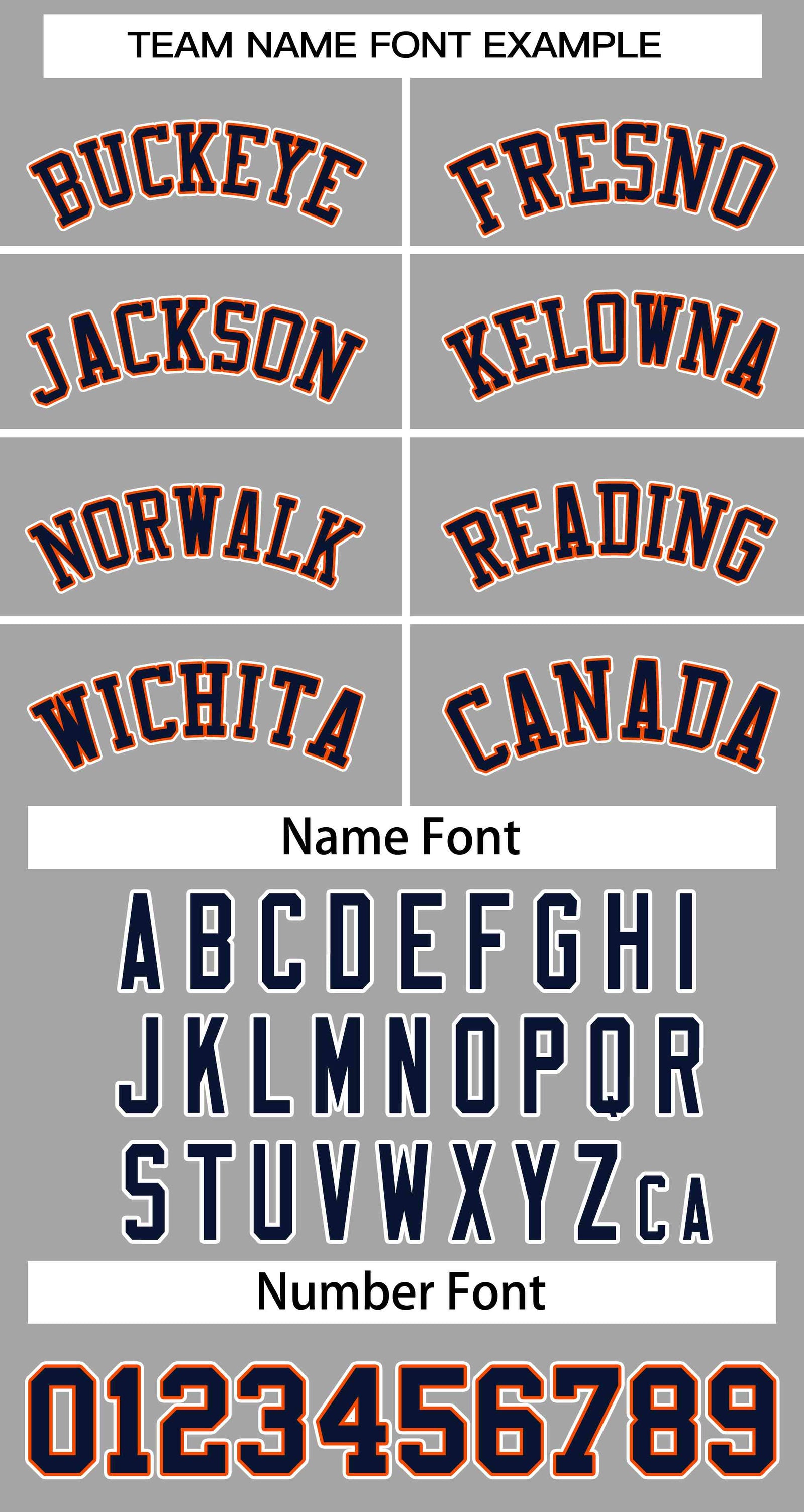 Custom Gray Navy-Orange Classic Style Authentic Two-Button Softball Jersey