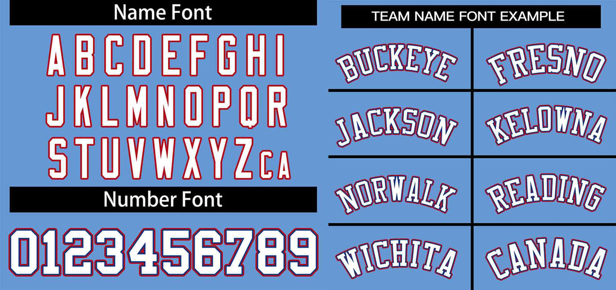 Custom Light Blue White-Red Classic Style Authentic Two-Button Softball Jersey