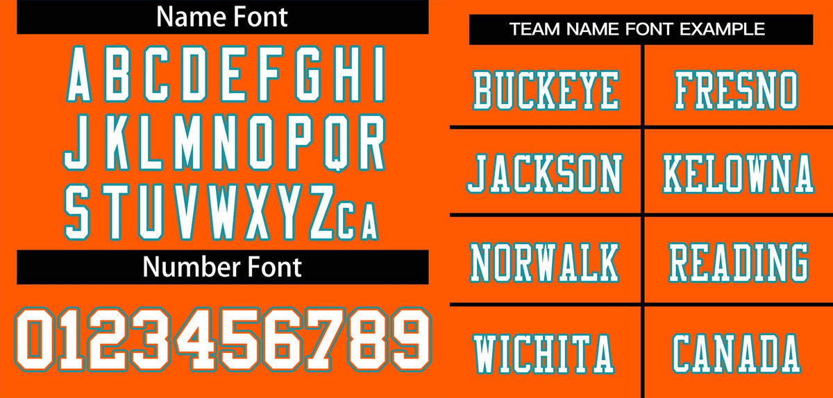 Custom Orange White-Aqua Classic Style Mesh Authentic Football Jersey