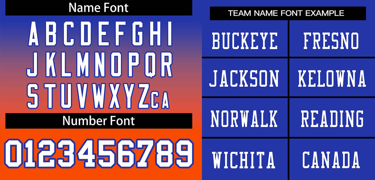 Custom Royal Orange-White Gradient Fashion Outdoor Authentic Football Jersey