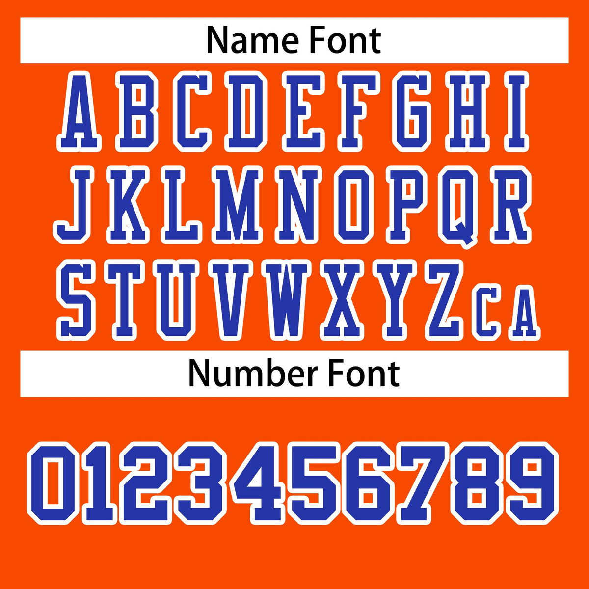 Custom Orange Royal-White Classic Style Authentic Football Jersey