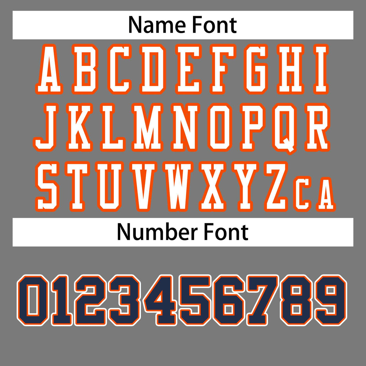 Custom Gray White-Orange Classic Style Authentic Football Jersey