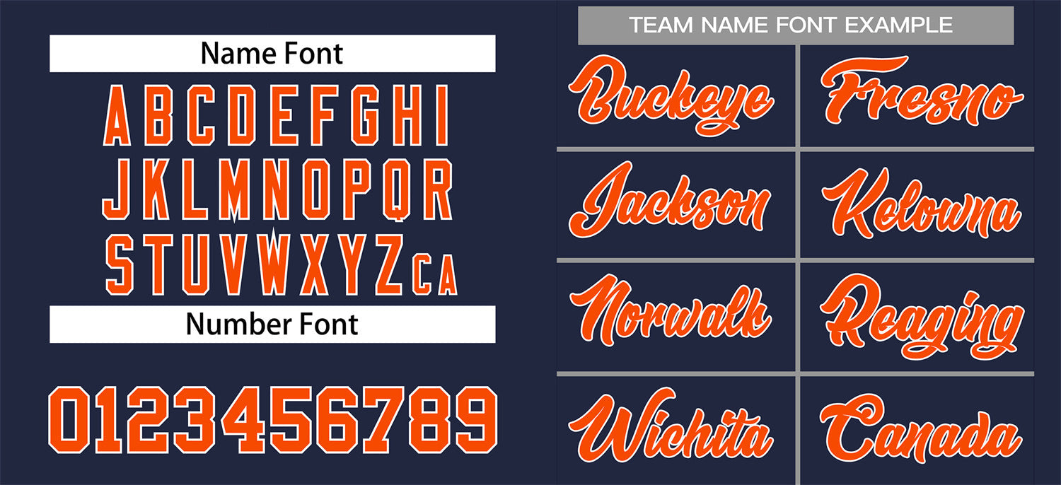 Custom Navy Orange-Gray Classic Style Authentic Baseball Jersey