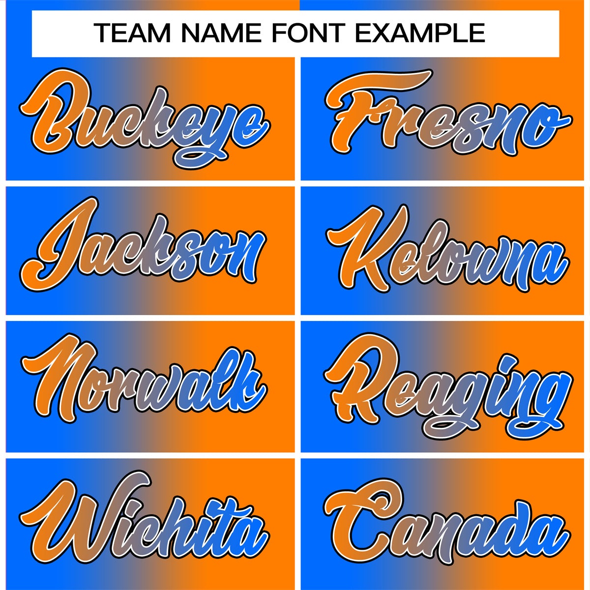 Custom Orange Panther Blue-Black Two Tone Gradient Fashion Varsity Jacket for Teams