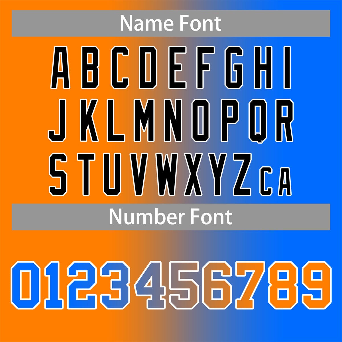 Custom Orange Panther Blue-Black Two Tone Gradient Fashion Bomber Jacket for Team Sports