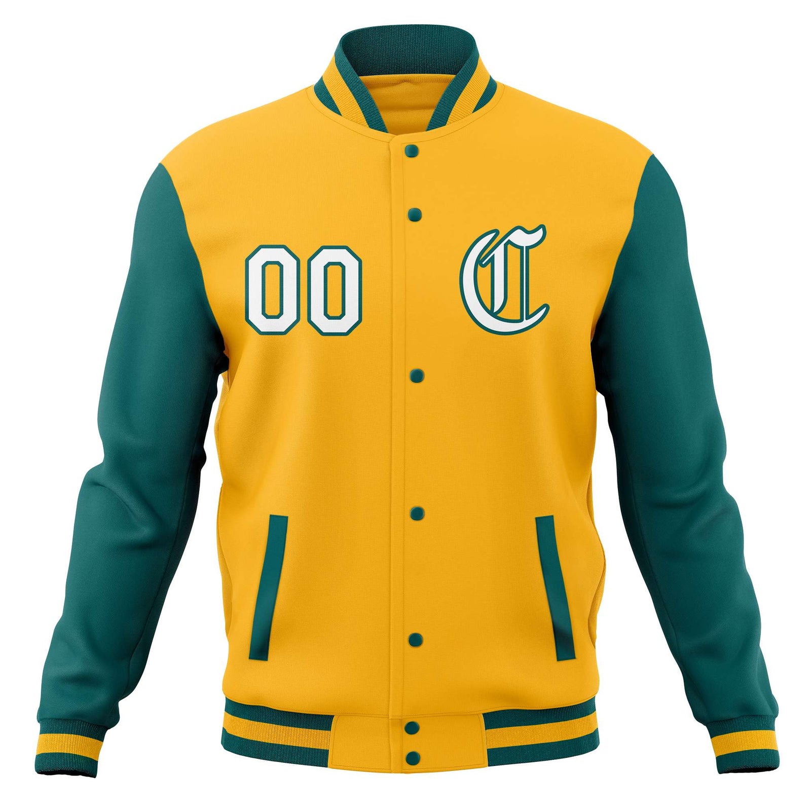 Custom Varsity Letterman Baseball Jackets Personalized Full-Snap Stitched Coats for Adults