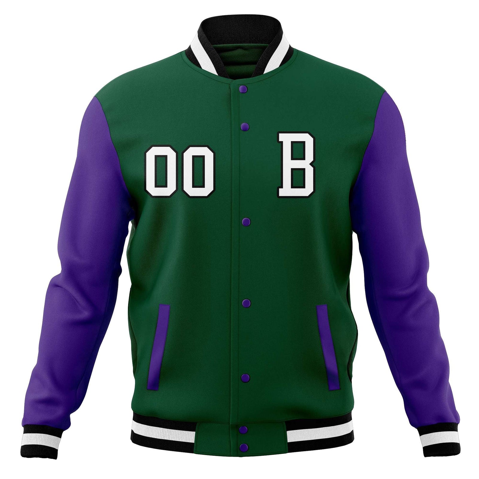Custom Varsity Letterman Jacket Personalized Full-Snap Stitched Baseball Coats
