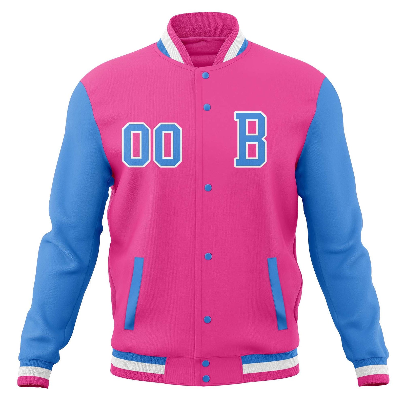 Custom Varsity Letterman Jacket Personalized Full-Snap Stitched Baseball Coats
