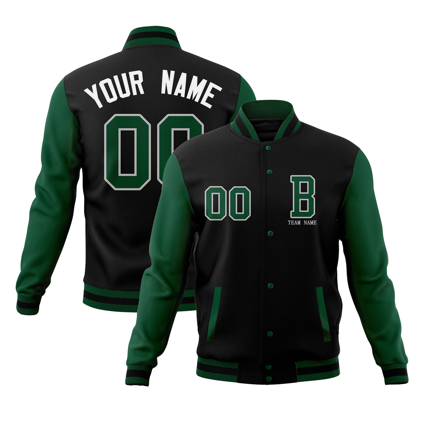 Custom Full-Snap Baseball Coats with Personalized Stitched Varsity Letterman Jacket