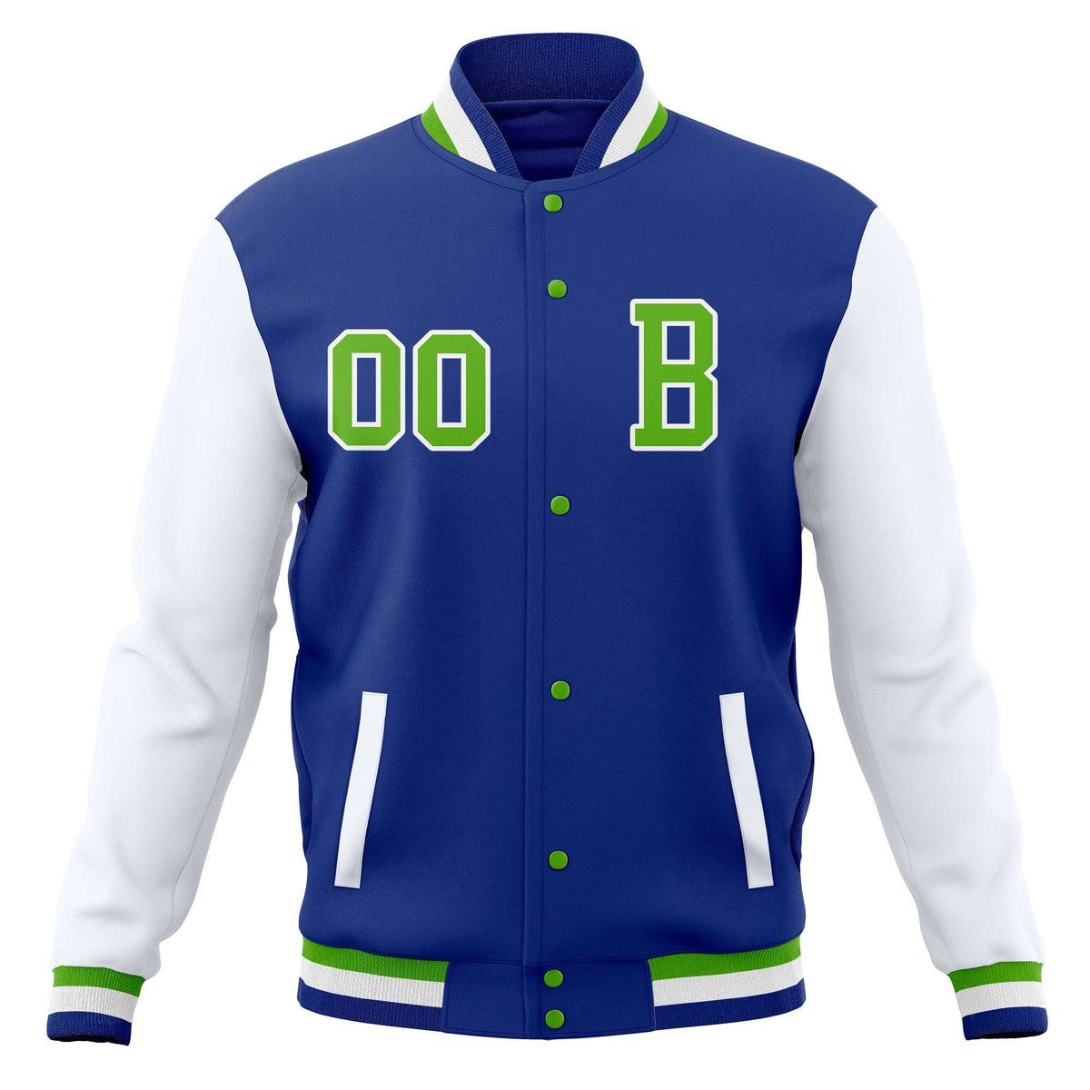 Custom Varsity Letterman Jacket Personalized Full-Snap Stitched Baseball Coats