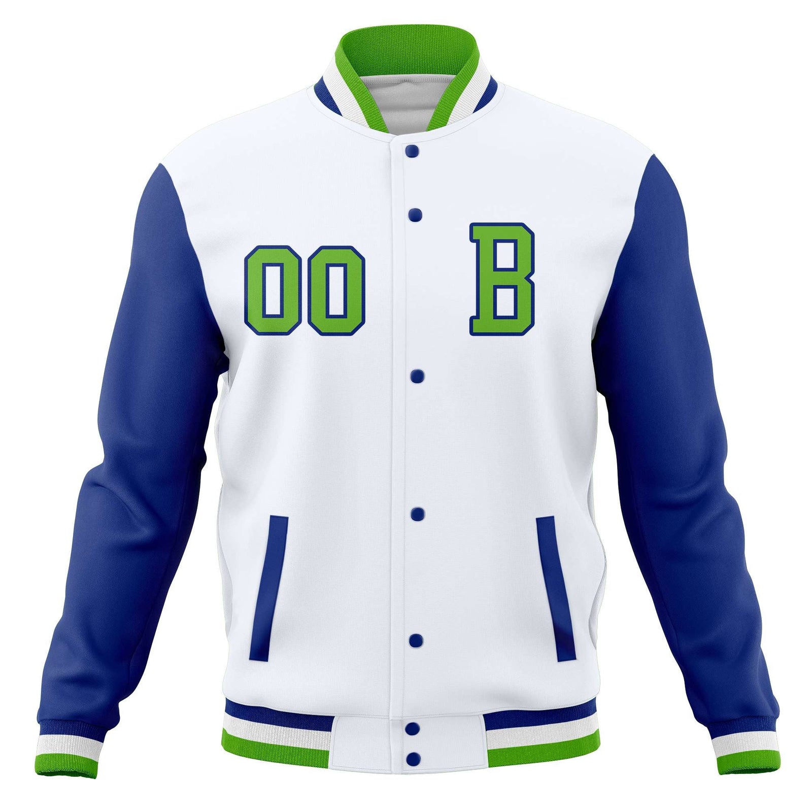 Custom Varsity Letterman Jacket Personalized Full-Snap Stitched Baseball Coats