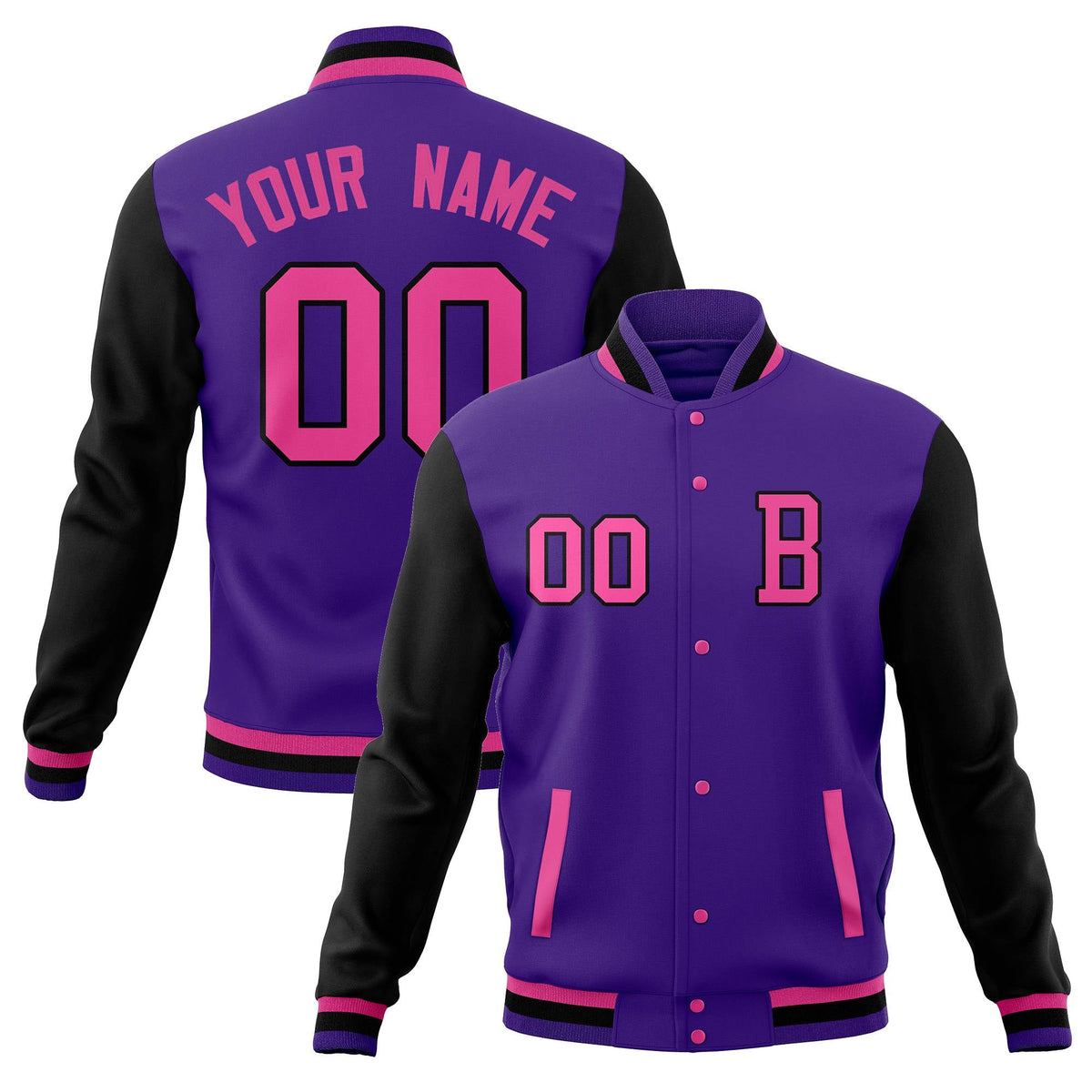 Custom Full-Snap Baseball Coats Crafted Varsity Letterman Jackets