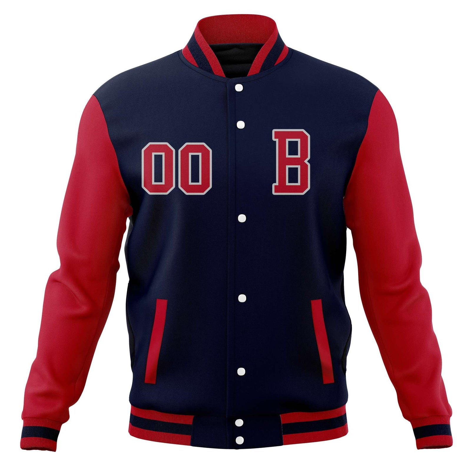 Custom Varsity Letterman Jacket Personalized Full-Snap Stitched Baseball Coats