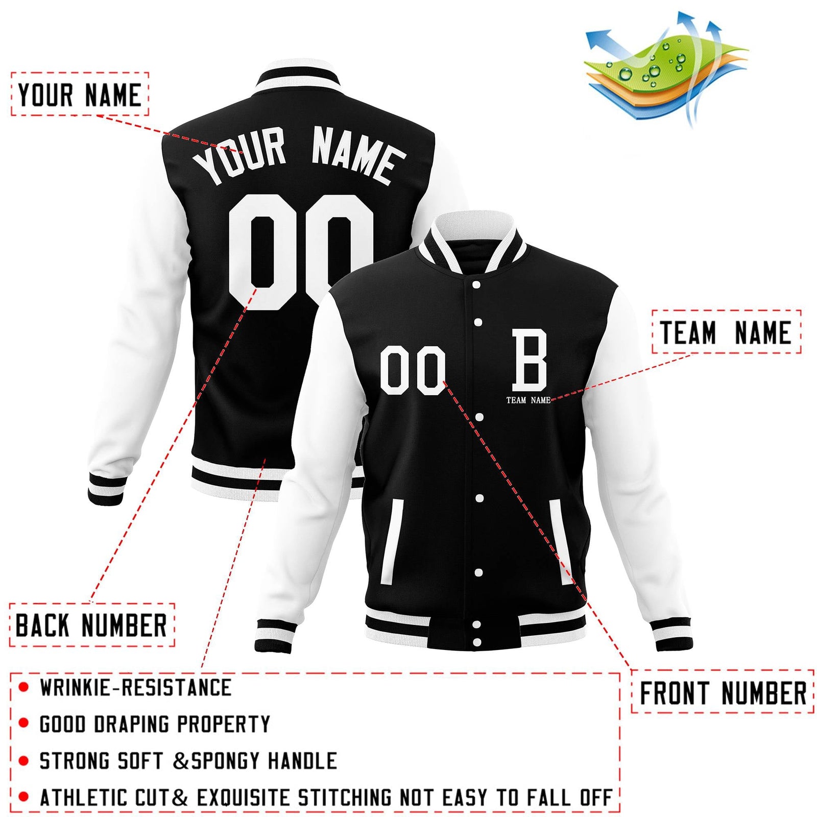 Custom Full-Snap Baseball Coats and Personalized Stitched Varsity Jackets