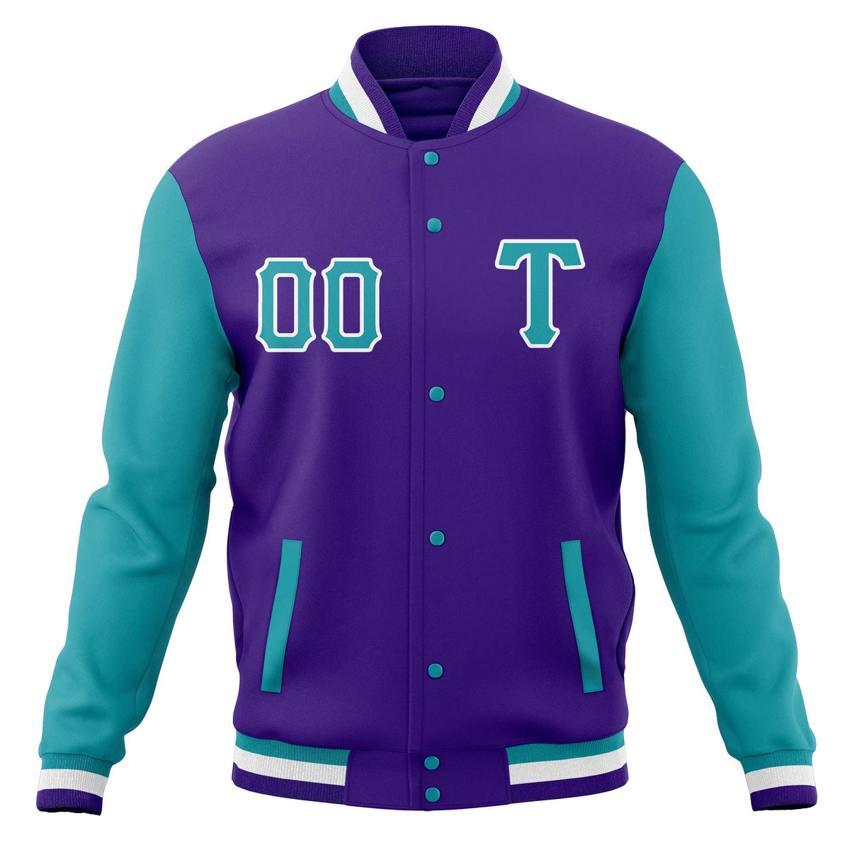 Custom Men&#39;s Casual Baseball Coats Varsity Letterman Full-Snap Jackets