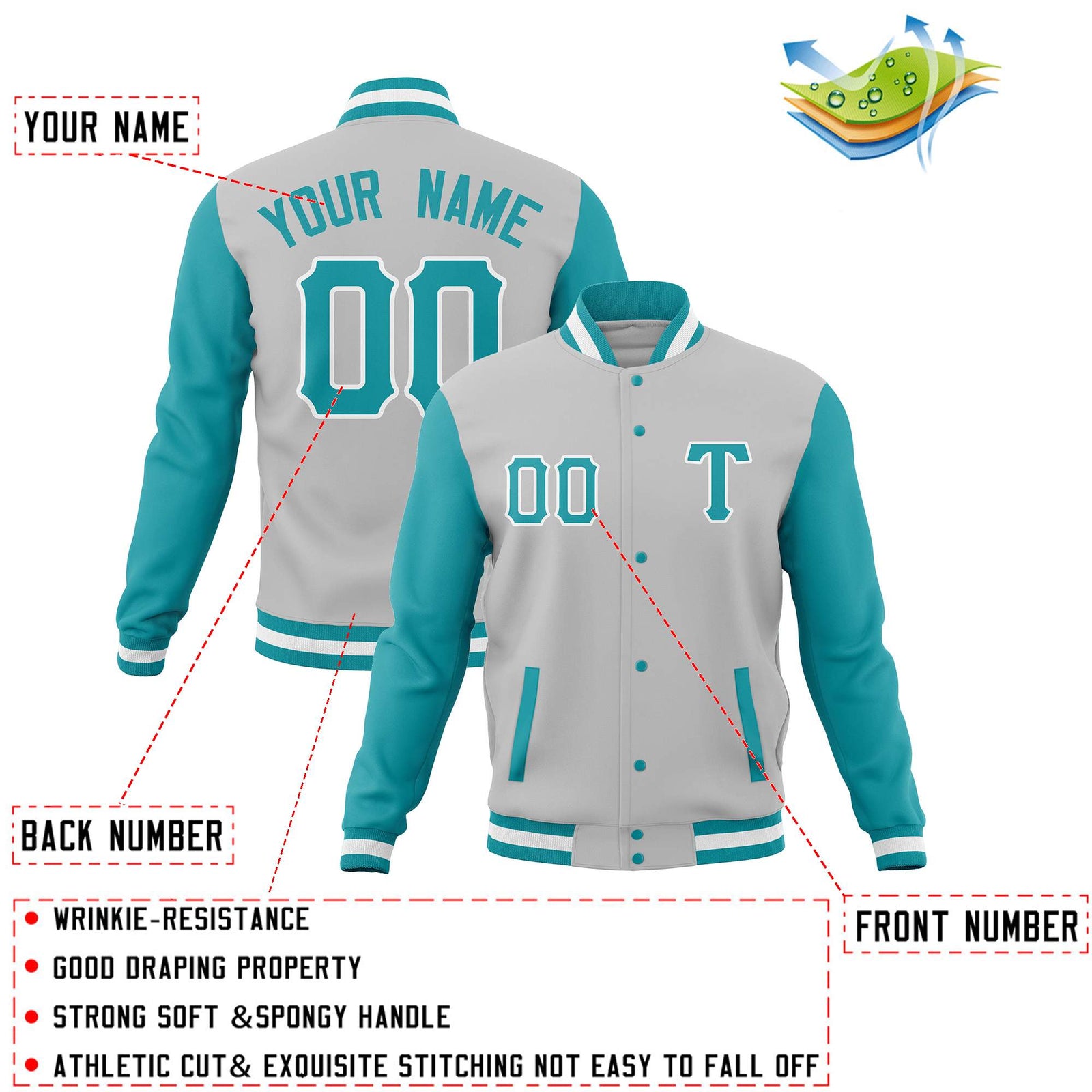 Custom Full-Snap Casual Baseball Coats Varsity Letterman Jackets