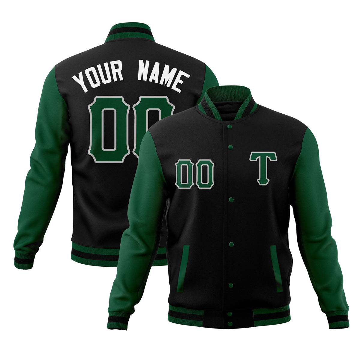 Custom Full-Snap Cotton Blend Baseball Jackets Varsity Letterman Coats