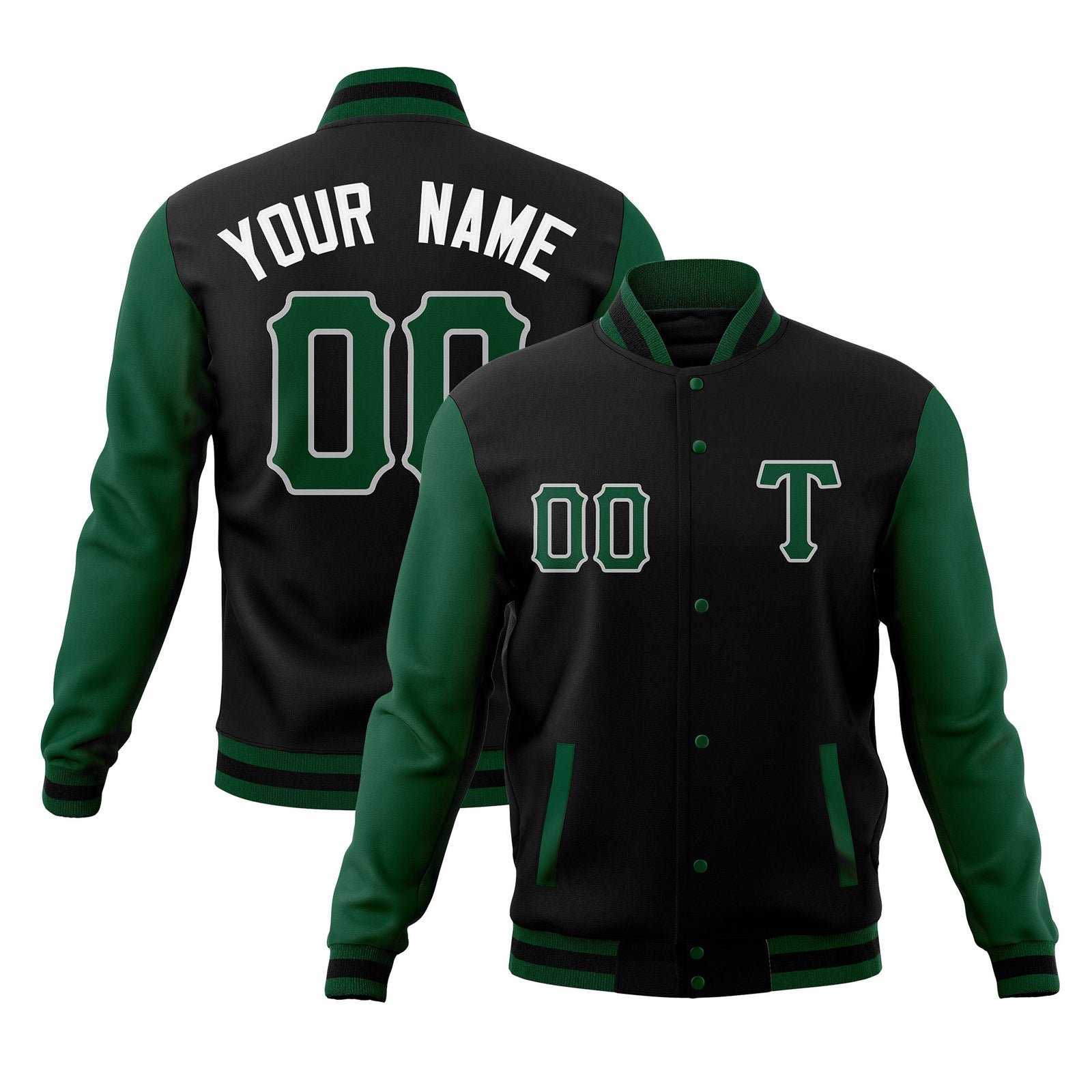 Custom Full-Snap Cotton Blend Baseball Jackets Varsity Letterman Coats
