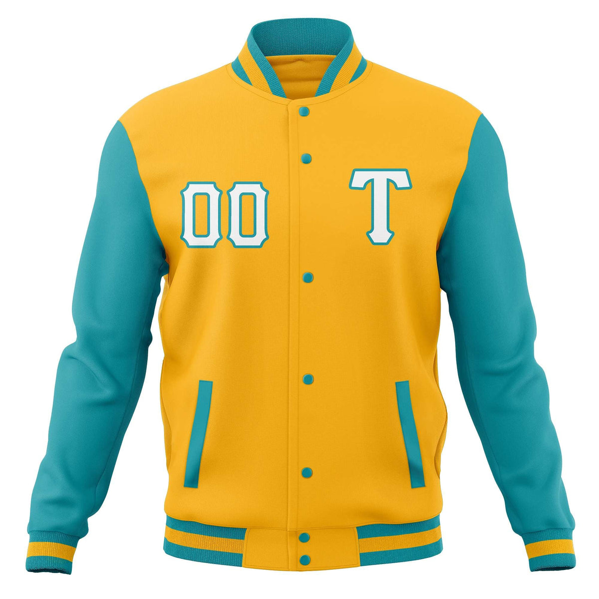 Custom Men&#39;s Casual Baseball Coats Varsity Letterman Full-Snap Jackets