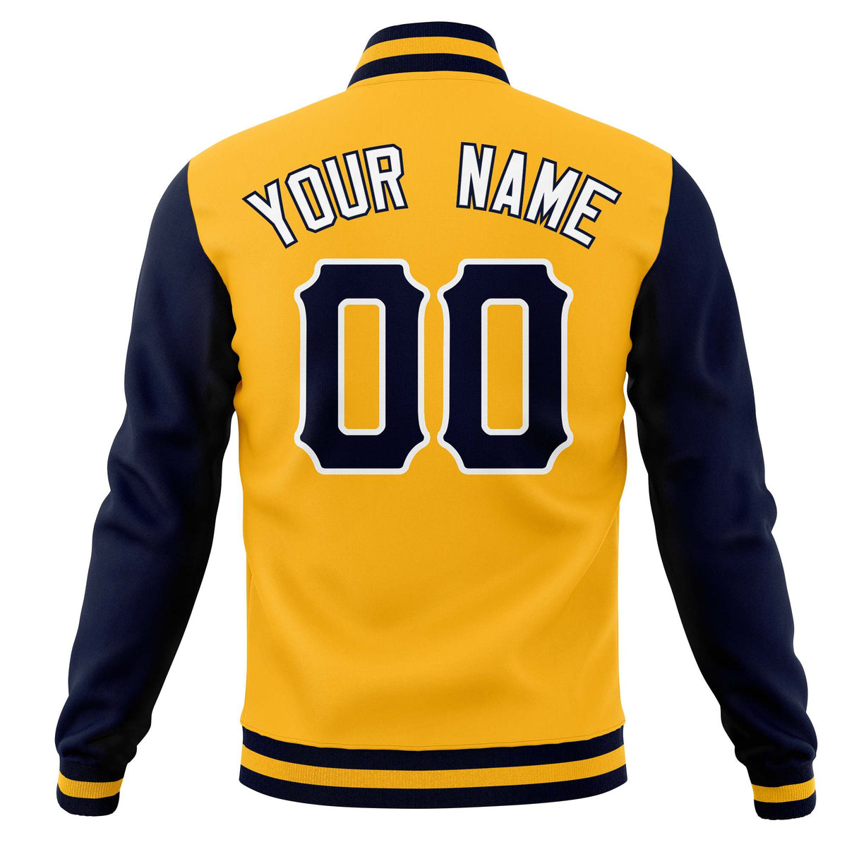 Custom Men&#39;s Casual Baseball Coats Varsity Letterman Full-Snap Jackets