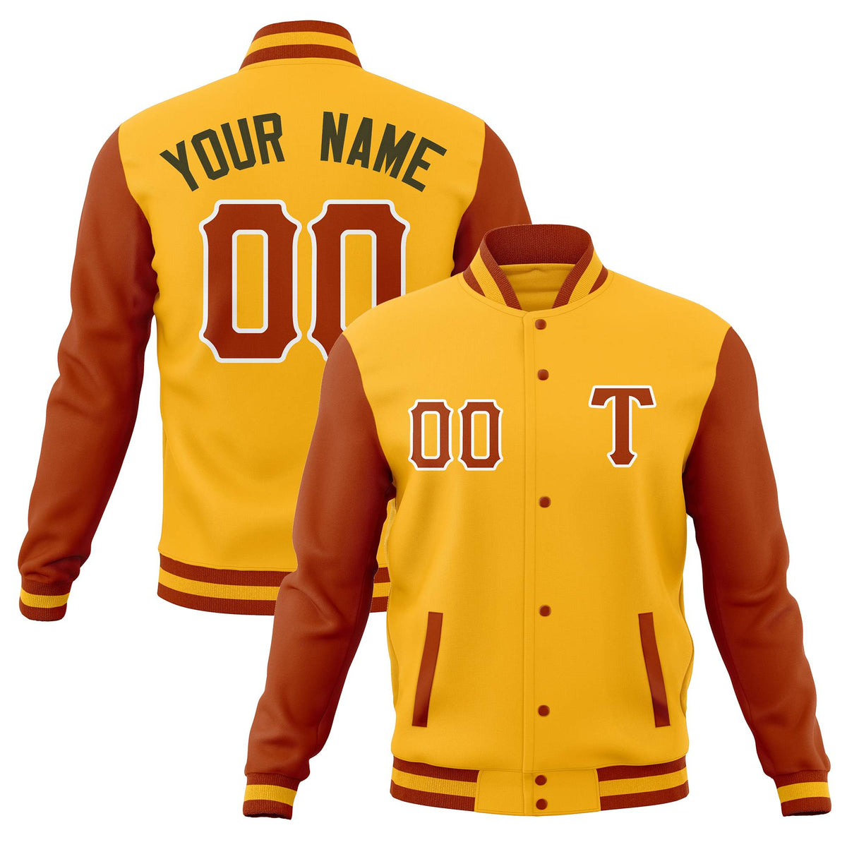 Custom Full-Snap Casual Baseball Coats Varsity Letterman Jackets