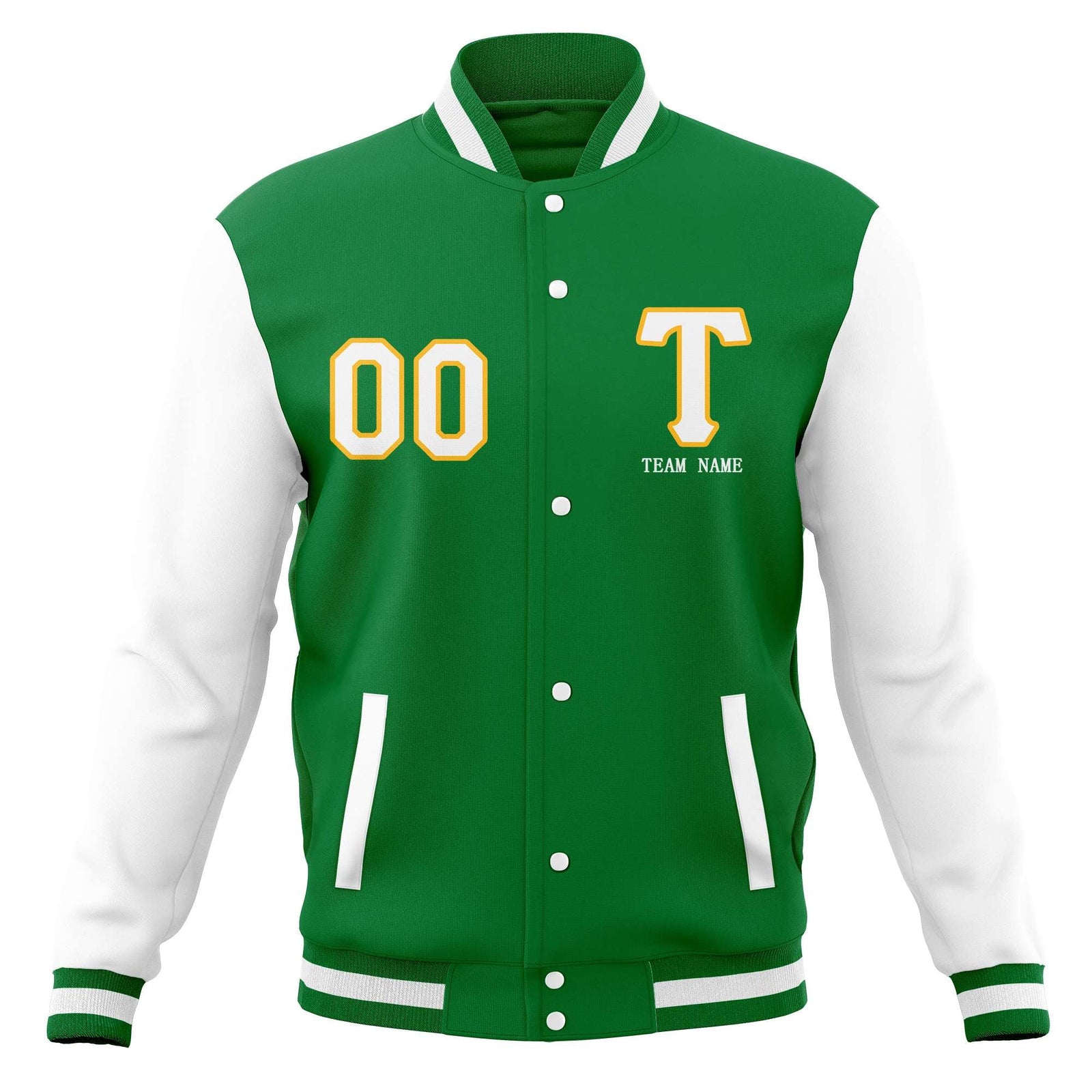 Custom Letterman Varsity Jacket Stitched Full-Snap Baseball Coats