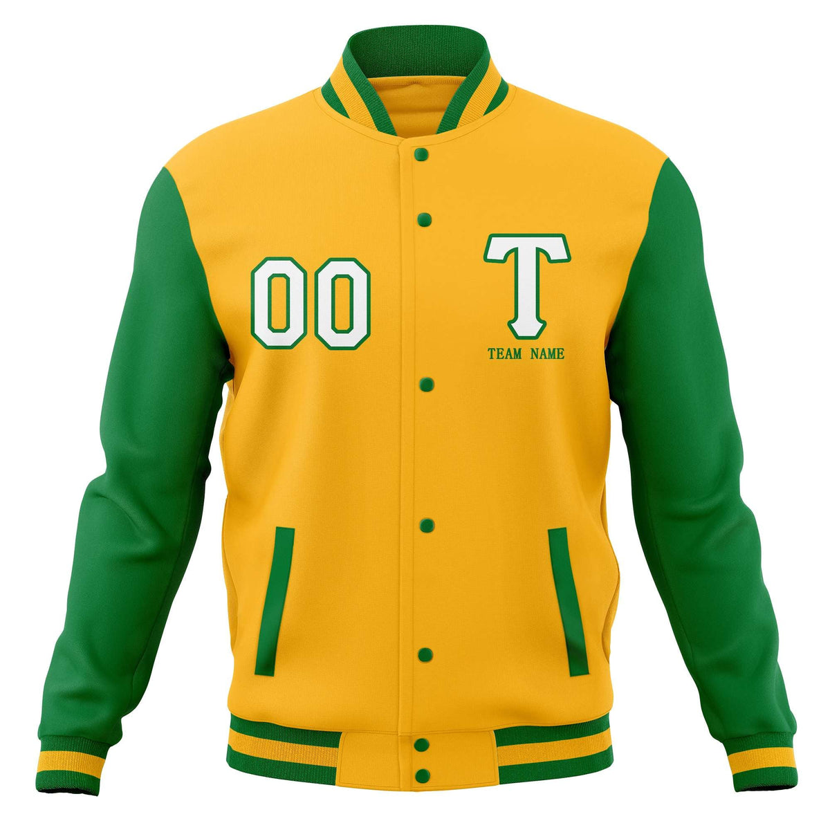Custom Full-Snap Baseball Coats Stitched Letterman Varsity Jacket