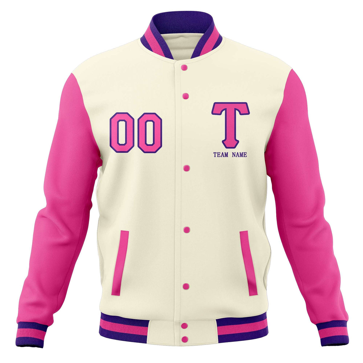 Custom Full-Snap Baseball Coats Stitched Letterman Varsity Jacket